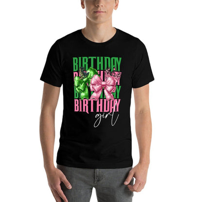 Birthday Witch Pink And Green Birthday Girl Coquette Party  Vintage-inspired T-Shirt