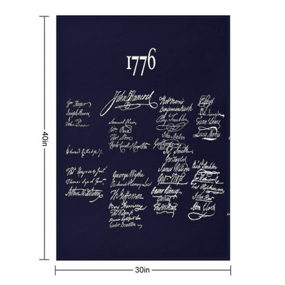 Signers of The Declaration of Independence 1776 Anti-pilling Throw Blanket