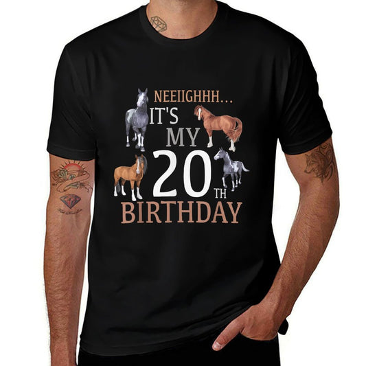 Its My 20th Birthday Horse Lover 20 Year Old Birthday  Moisture-wicking T-Shirt