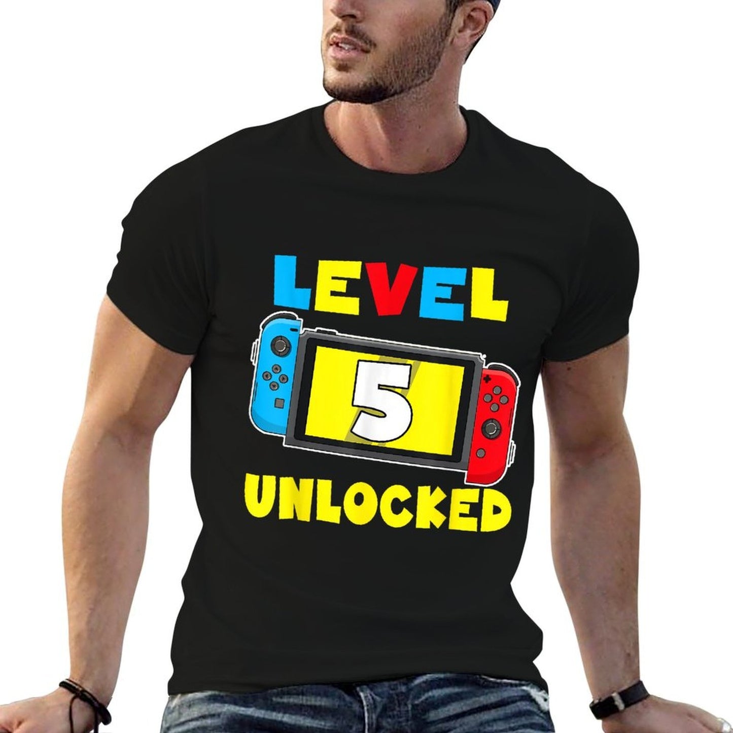 Level 5 Unlocked 5th Birthday Video Game 5 Year Old Comfortable T-Shirt