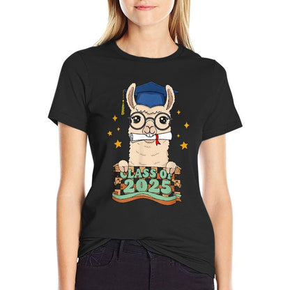 Graduate Llama Class Of 2025 Kids Mens Womens Graduation  Classic T-Shirt