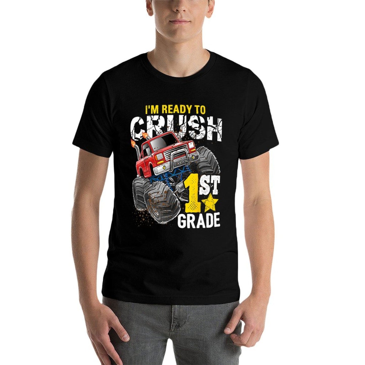 Ready to Crush 1st Grade Monster Truck Back to School Premium  Versatile T-Shirt