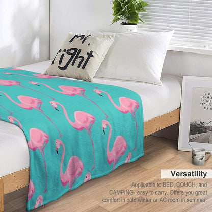 Flamingo Wrinkle-free Throw Blanket