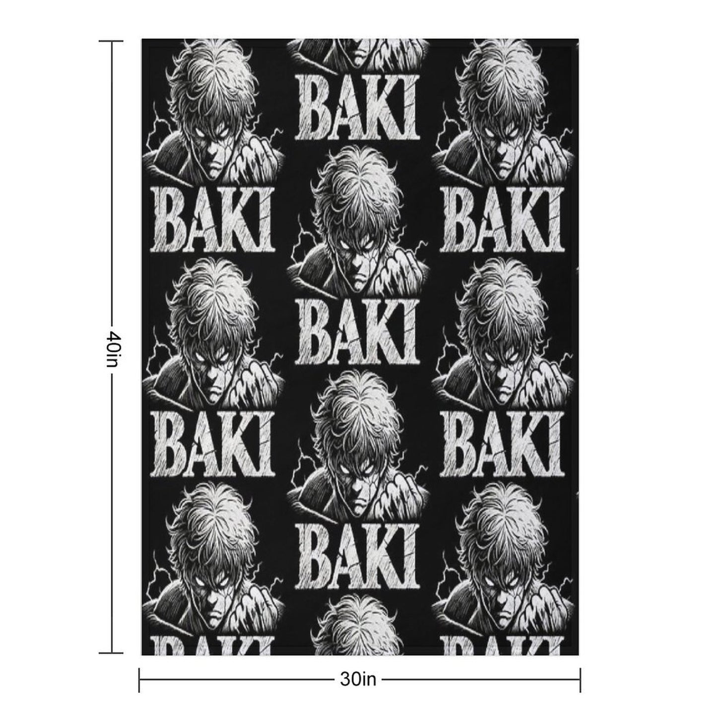 Baki Hanma Versatility Throw Blanket