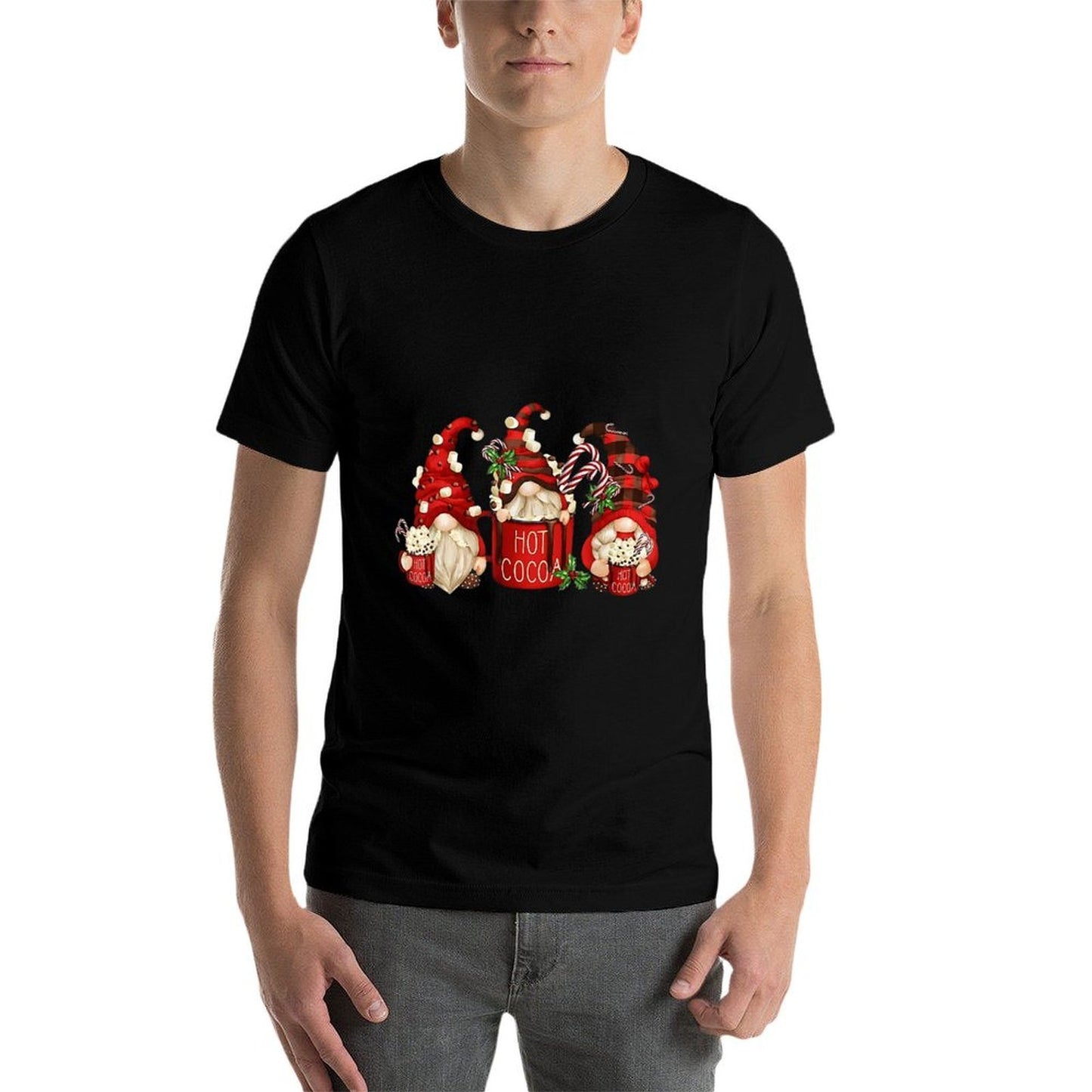 Cute Retro Chocolate Hot Cocoa Mug Funny Gnomes Christmas  Classic T-Shirt