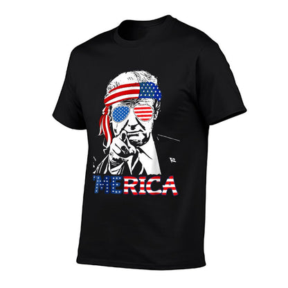MERICA Happy 4th Of July 'Merica Trump American  Durable T-Shirt