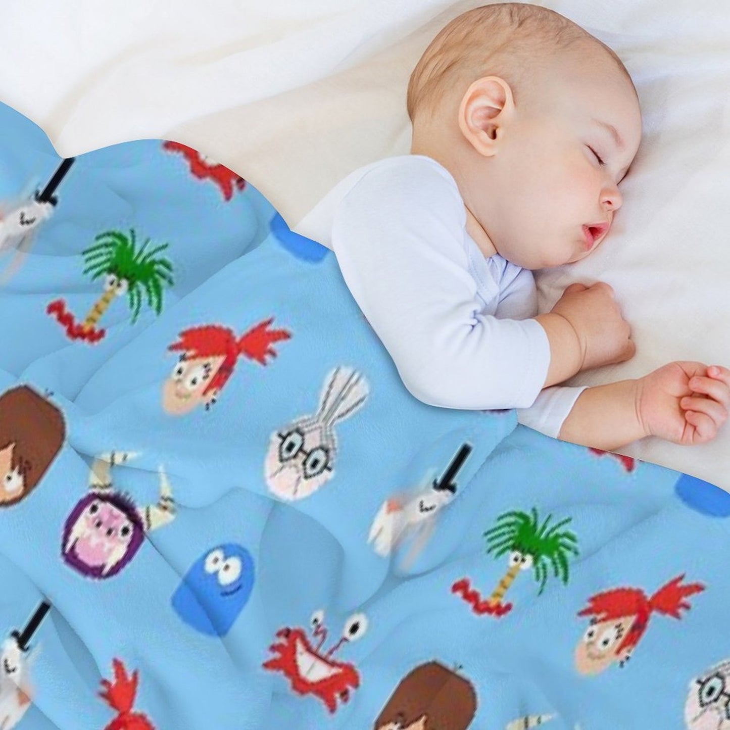 Fosters Home for Imaginary Friends - Pixel Pattern 2 Plush Throw Blanket