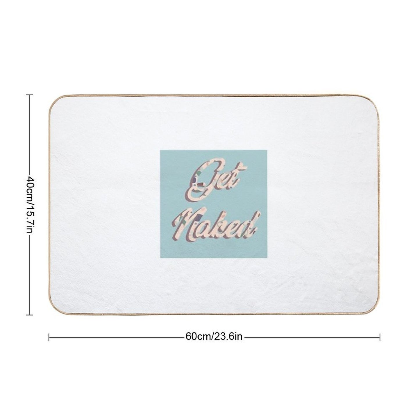 Get Naked Bathroom Wall Art  Versatile Bath Mat