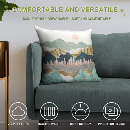 Summer Vista Soft Fade-Resistant Throw Pillow