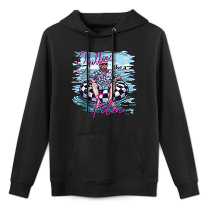 Chillin' Like A Felon Summer 2024 Funny Donald Trump Beach Customizable Surface Hoodie