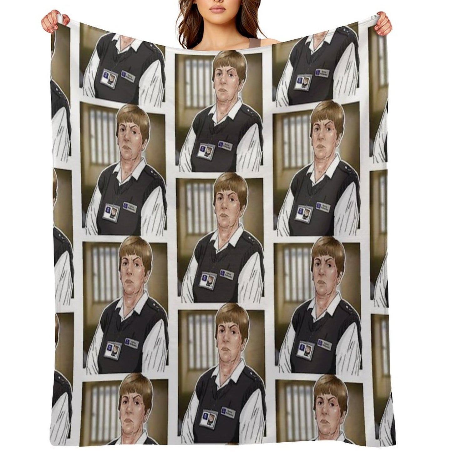 Celebrating The Gay Icons - Sylvia Hollamby Aka Bodybag from Bad Girls Wrinkle-free Throw Blanket