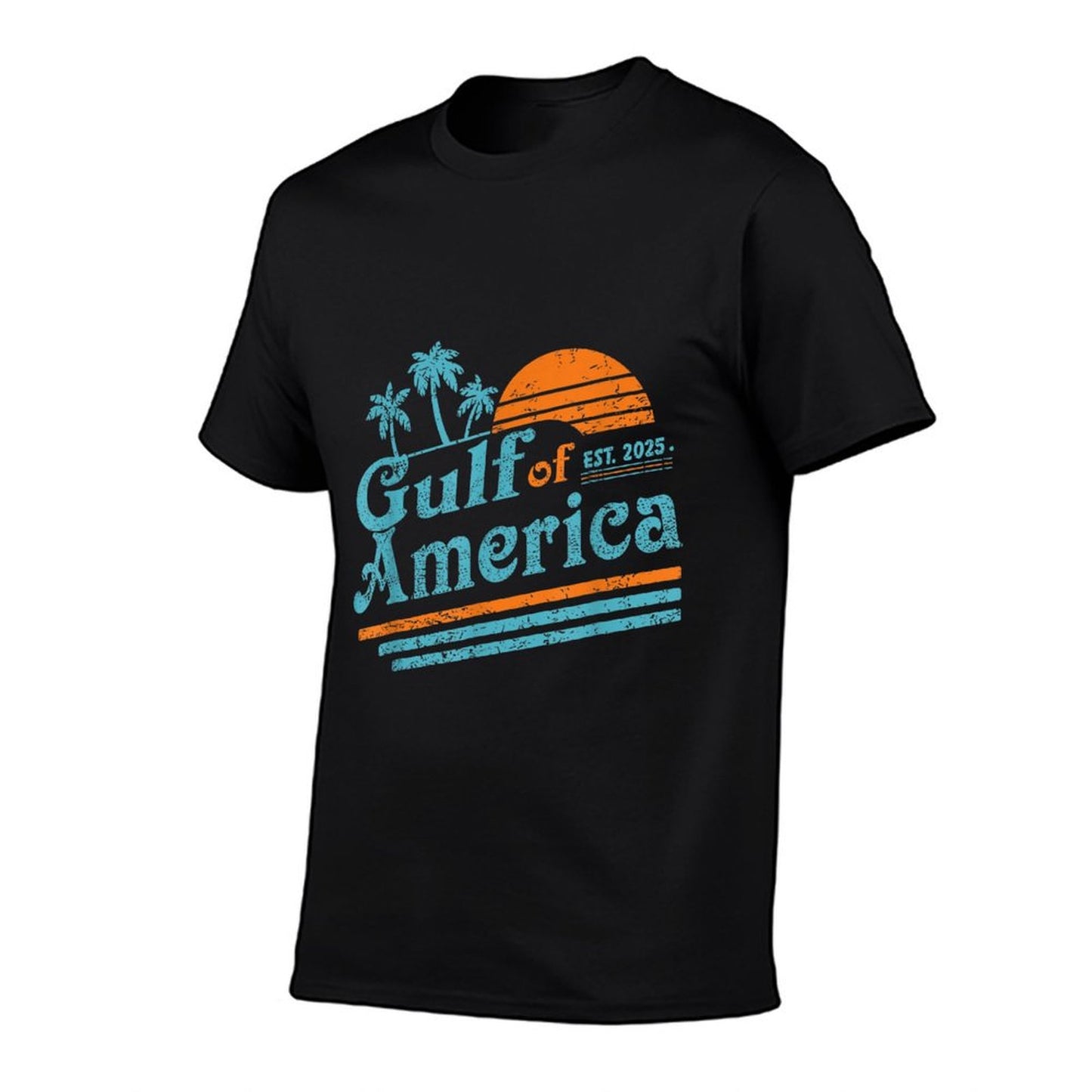 Retro Gulf Of US America 2025 American Flag Gulf Mexico Easy-care T-Shirt