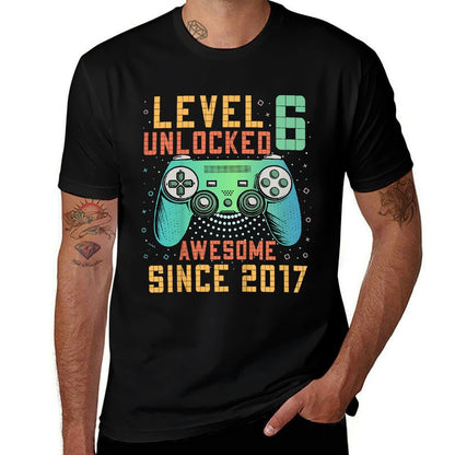 Level 6 Unlocked 6th Birthday 6 Year Old Boy Gifts Gamer Comfortable T-Shirt
