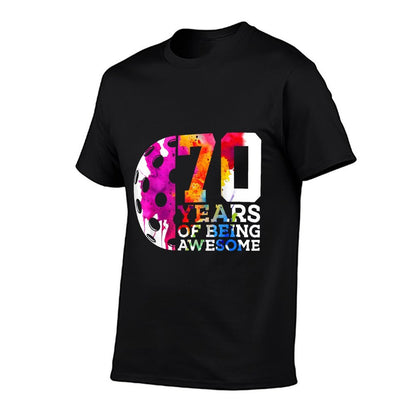 70 YEARS OF BEING AWESOME PICKLEBALL 70TH BIRTHDAY  Vintage-inspired T-Shirt