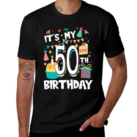 It's My 50th Birthday Cute Sweets Cake Sweetmeat Matching Premium  Easy-care T-Shirt