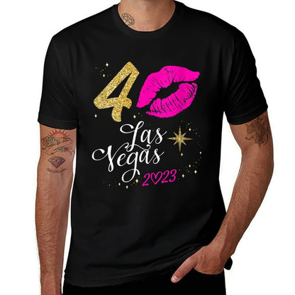 Womens Las Vegas Girls Trips 2023, Vegas 40th Birthday Squad  Tagless Design T-Shirt