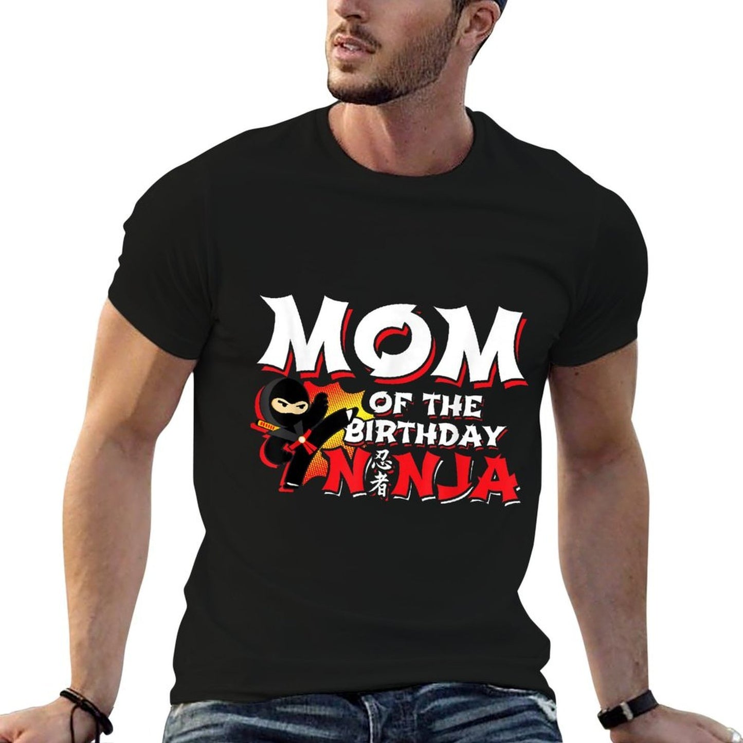 Ninja Birthday Party Gift - Mom of The Birthday Ninja  Eco-friendly Material T-Shirt