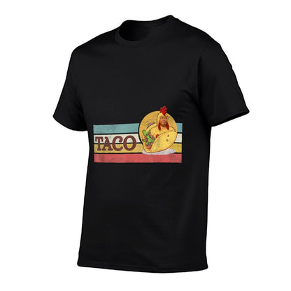 Funny Taco Trump Always Chickens Out T.A.C.O  Ribbed Collar T-Shirt