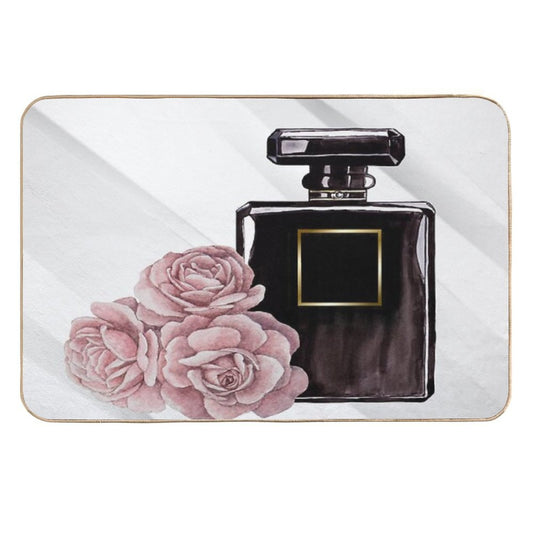 Floral Perfume - Bed And Bath Design  Stain-Proof Bath Mat