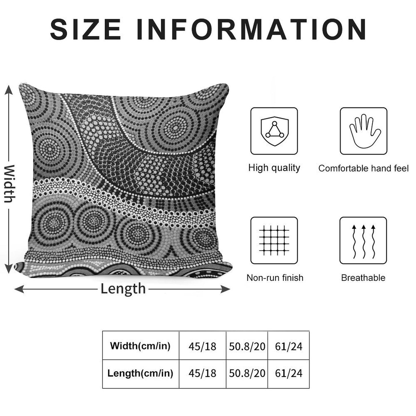 Australian Aboriginal Art Soft Fade-Resistant Throw Pillow