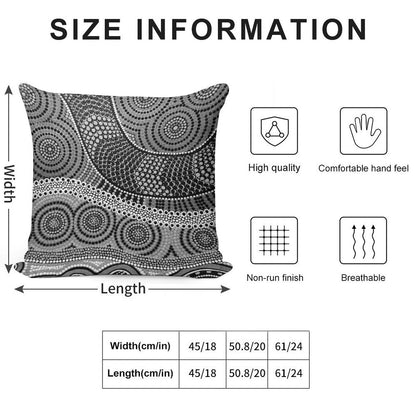 Australian Aboriginal Art Soft Fade-Resistant Throw Pillow