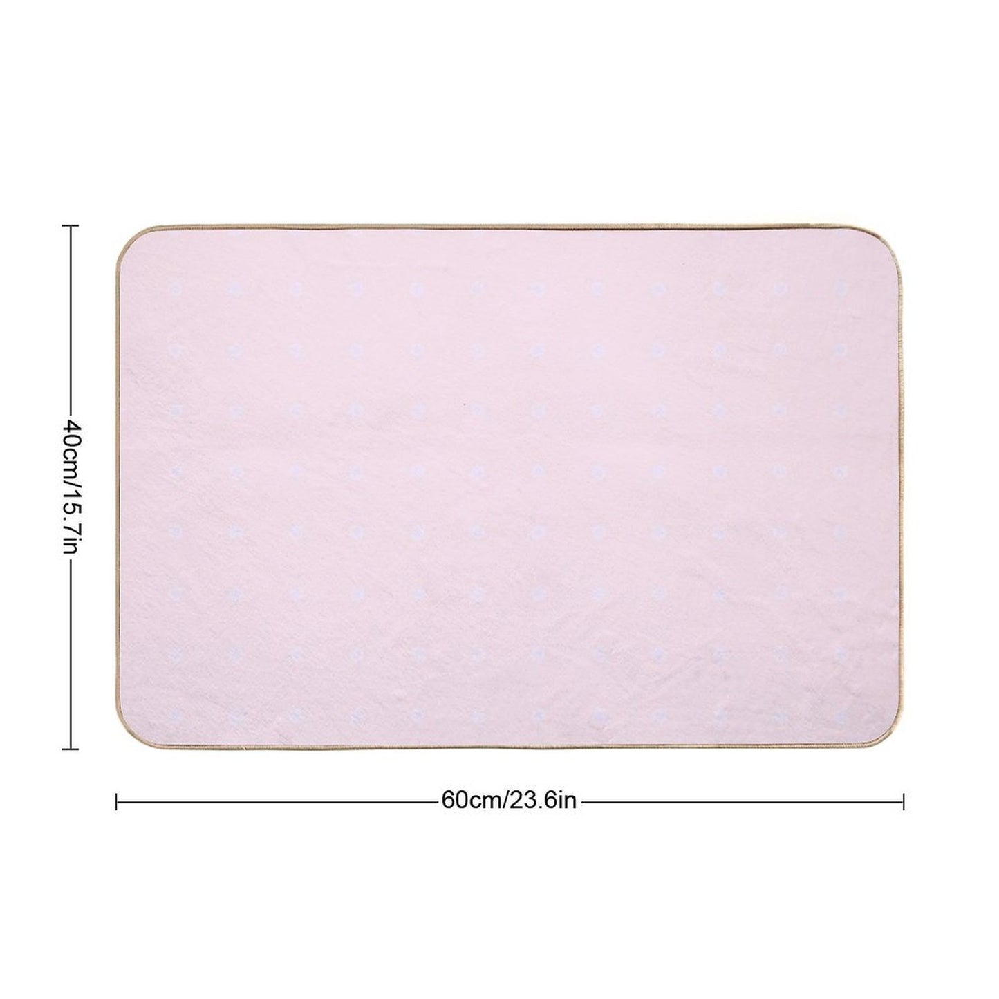 Spaced-Out Tiny Hexagons, Simple Geometric Print, Pale Purple on Pastel Pink  Rapid-Drying Bath Mat