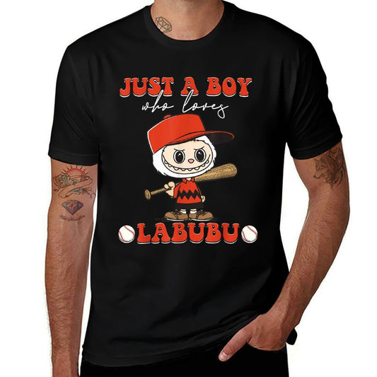 Just A Boy Who Love Labubu Funny Baseball Player Lover Kids  Stretchy T-Shirt
