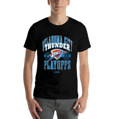 NBA Official Oklahoma City Thunder 2025 Playoffs Showtime  Heathered Texture T-Shirt