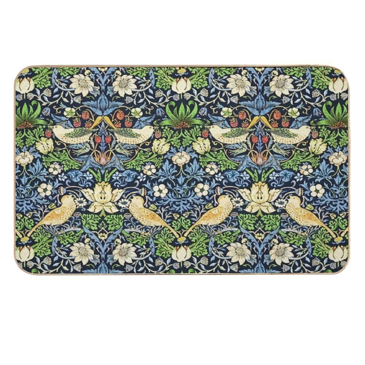 Art Nouveau Bird And Flower Tapestry  Versatile Bath Mat