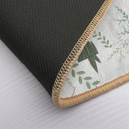 Botanical, Plants  Rapid-Drying Bath Mat
