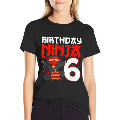 I'm 6 Bday Ninja Party Cute 6th Birthday Kids Ninja  Eco-friendly Material T-Shirt