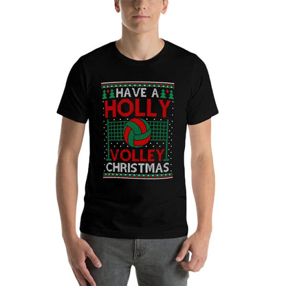 Holly Volleyball Ugly Christmas Sweater Sweatshirt  Stretchy T-Shirt