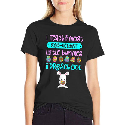 Easter Teacher Preschool Cute  Bunny Spring Eggs Pre-K  Breathable T-Shirt