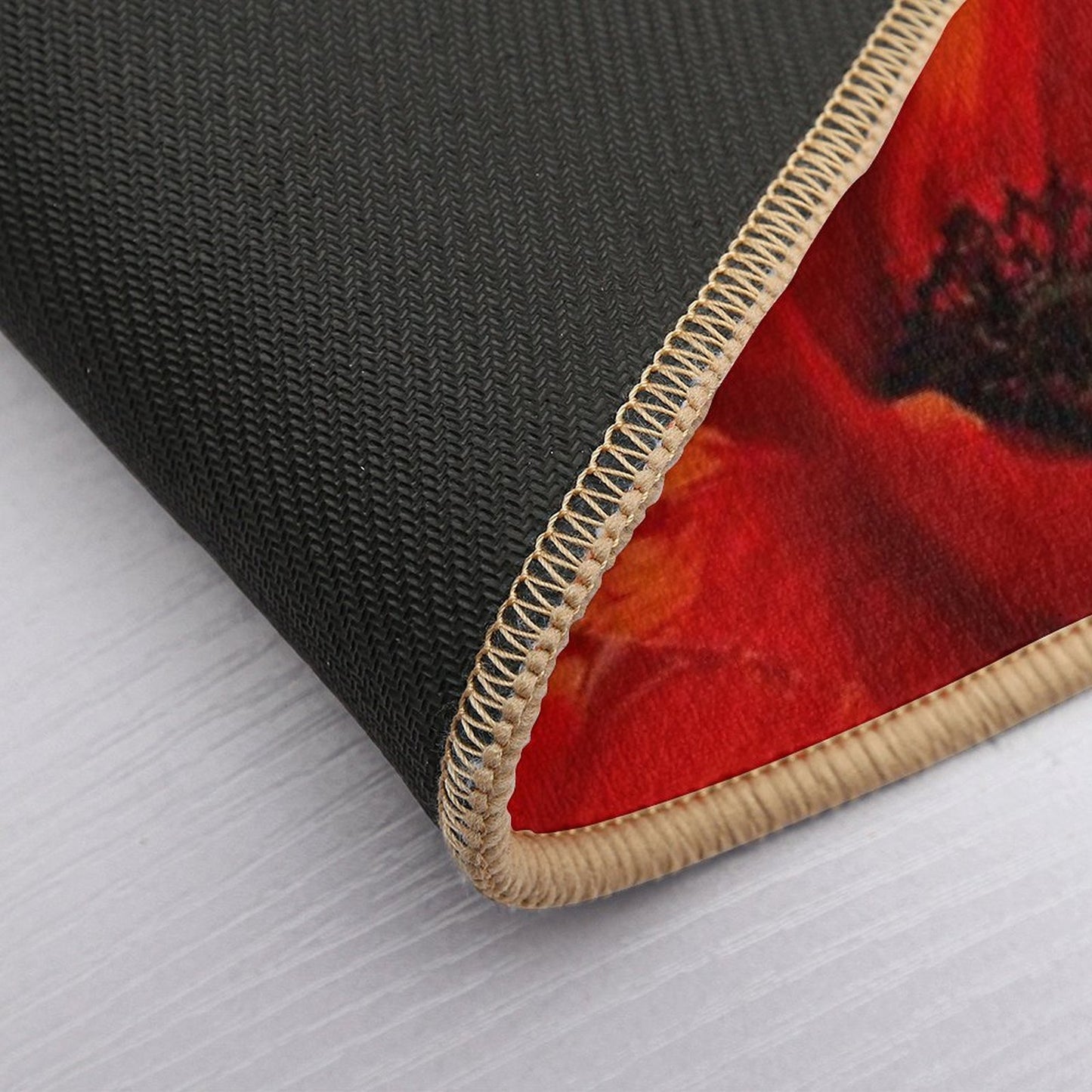 Coquelicots Rouge I  Repositionable Bath Mat