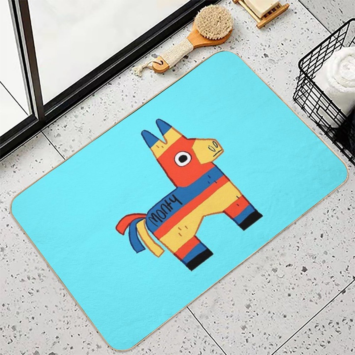 Monty The Pinata  Rapid-Drying Bath Mat
