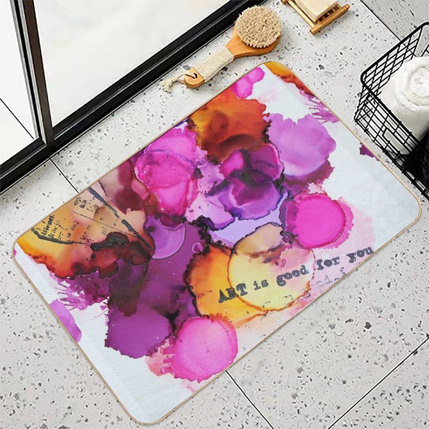 Love Story (happy Art)  Absorbent Bath Mat