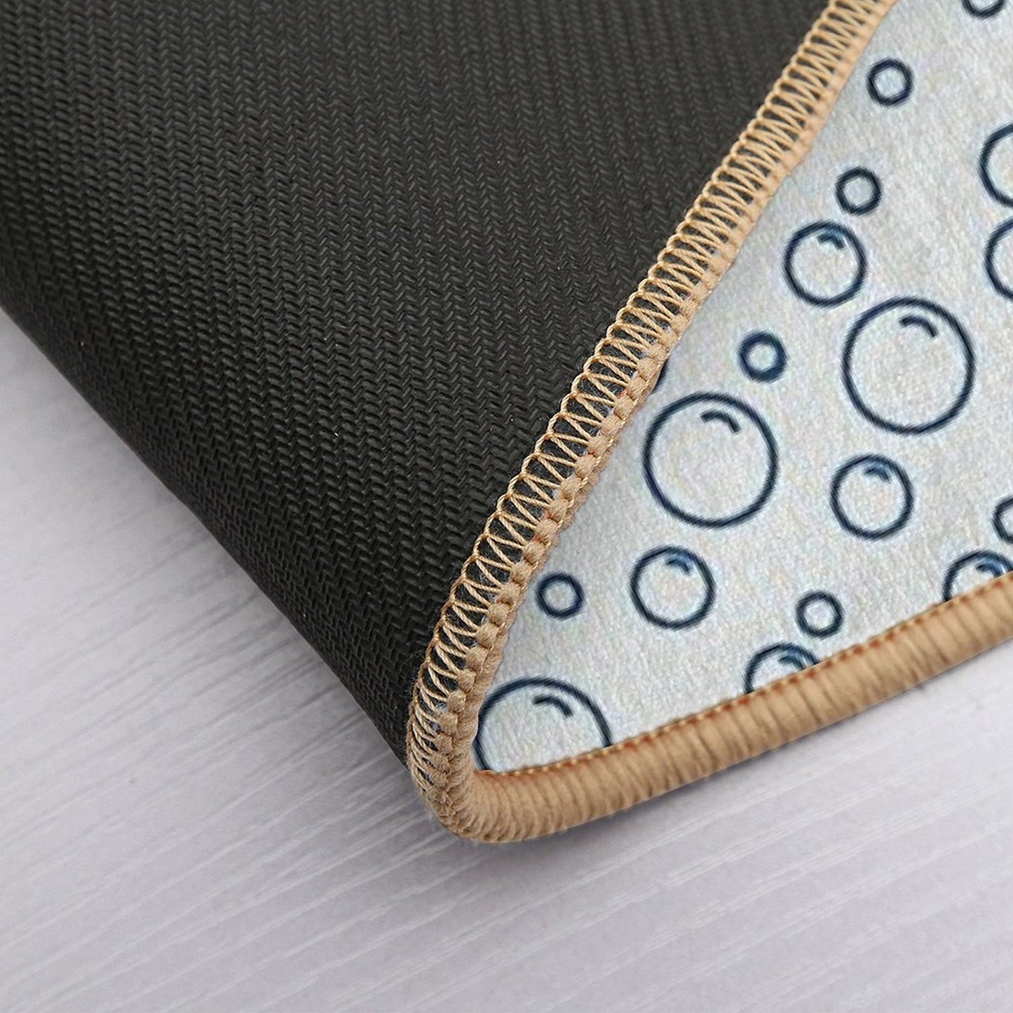 Blue Bubbles Pattern  Easy To Clean Bath Mat