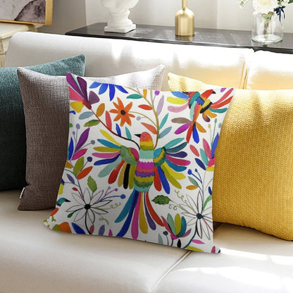 Otomi Bird Soft Bedroom Essential Throw Pillow