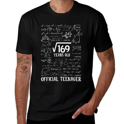 Square Root of 169 Years Old 13th Birthday Thirteen Year Old  Slim-fit Cut T-Shirt
