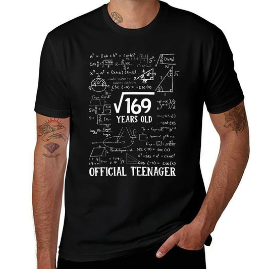 Square Root of 169 Years Old 13th Birthday Thirteen Year Old  Slim-fit Cut T-Shirt