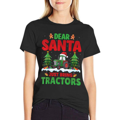 Dear Santa Just Bring Tractors - Farming Tractor Christmas  Vintage-inspired T-Shirt