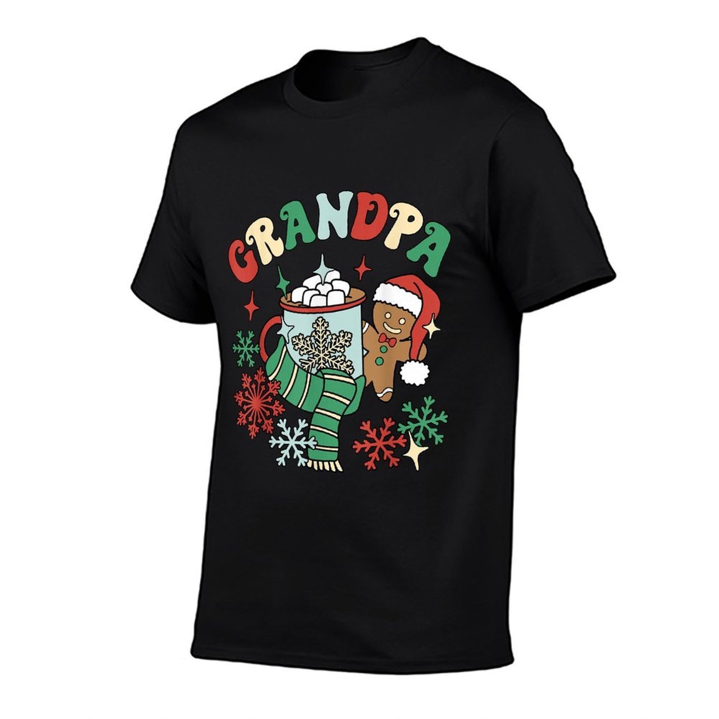 Grandpa Hot Cocoa Gingerbread Matching Family Christmas  Lightweight T-Shirt