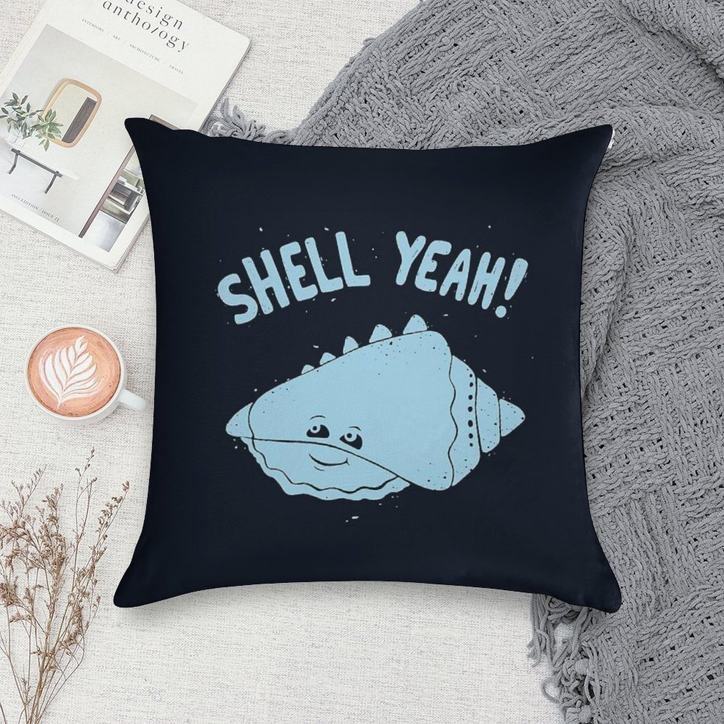 (S)HELL YEAH! Soft Easy Maintenance Throw Pillow
