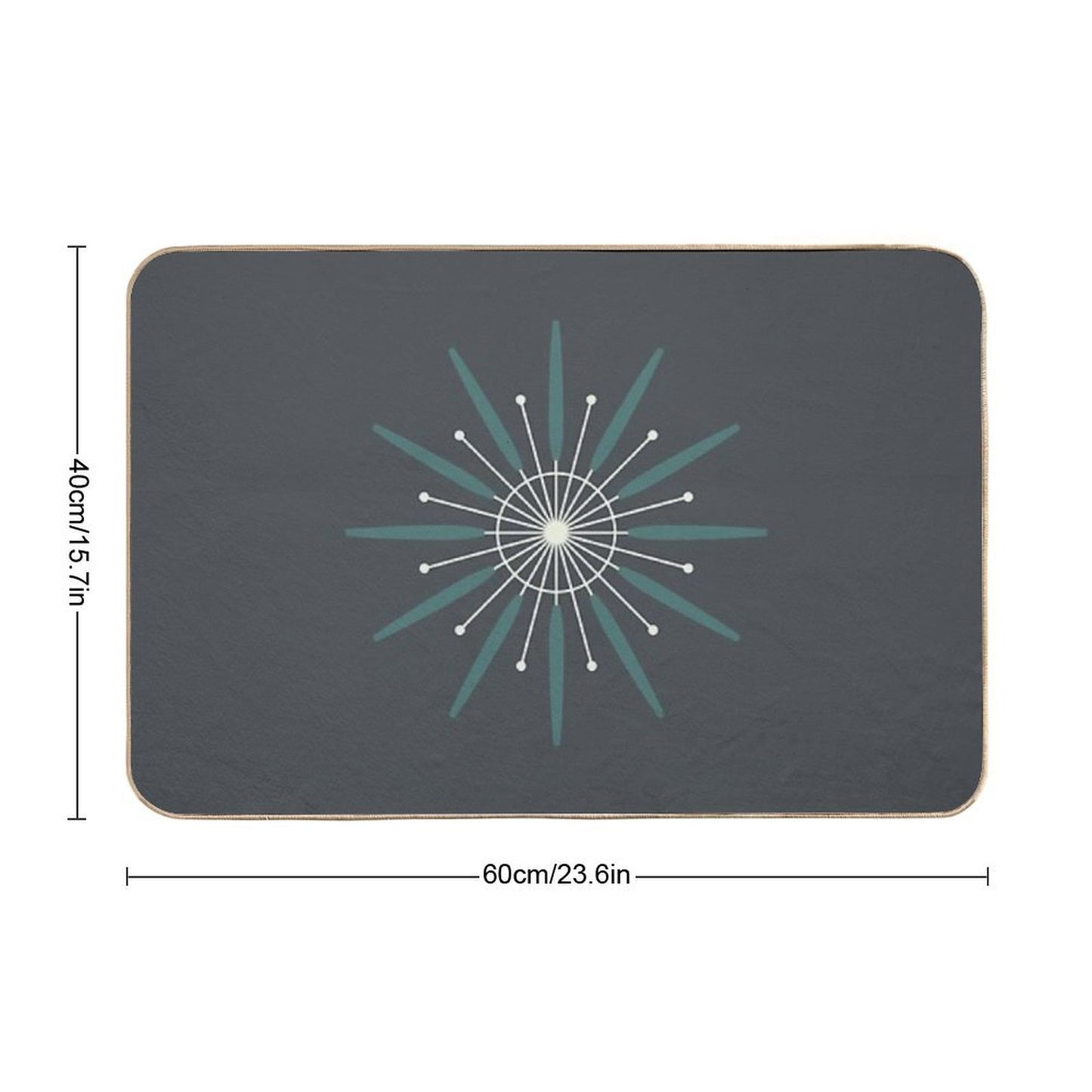Mid-Mod Starburst  Pet-Safe Bath Mat