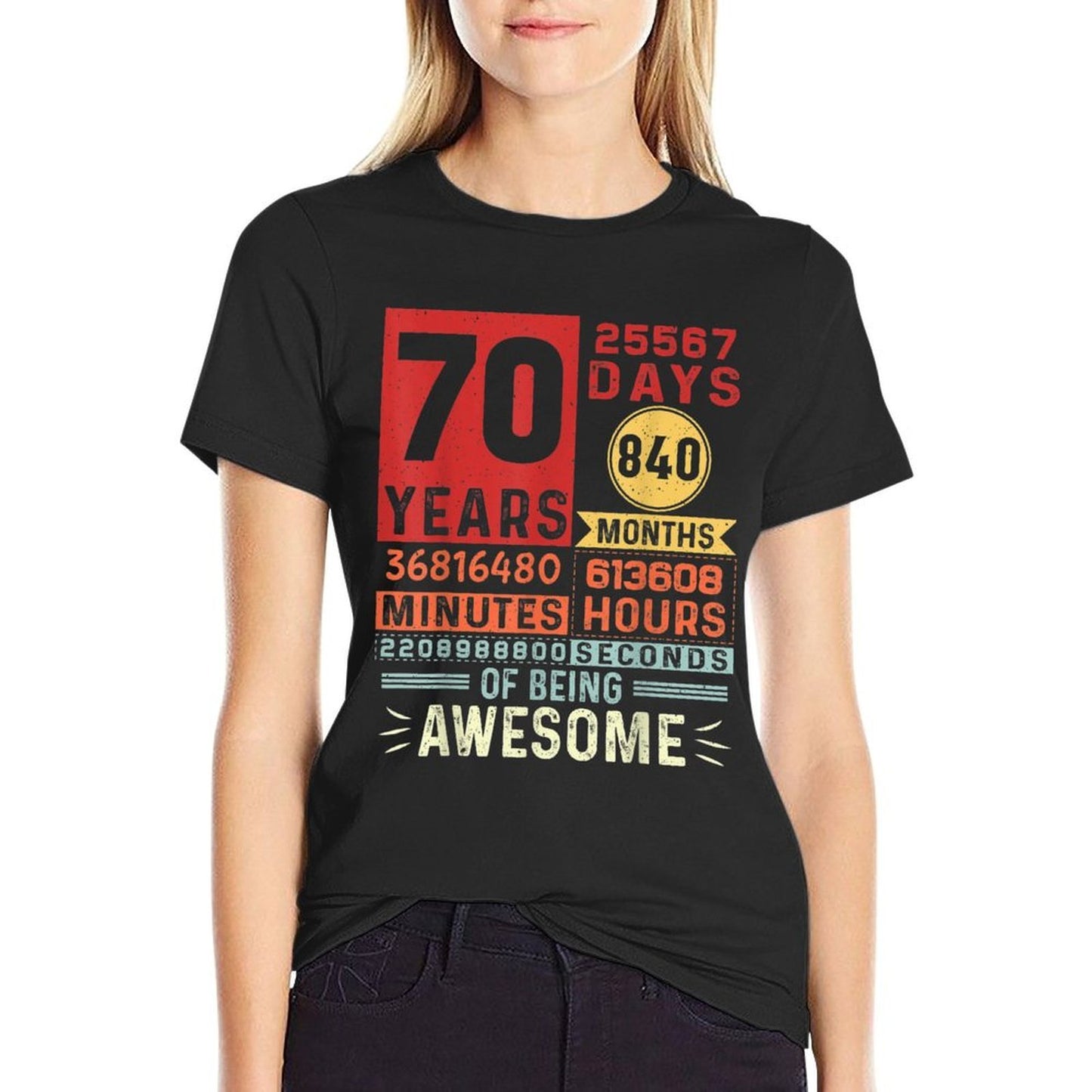Seventy Years of Being Awesome 70 Years Old 70th Birthday  Eco-friendly Material T-Shirt