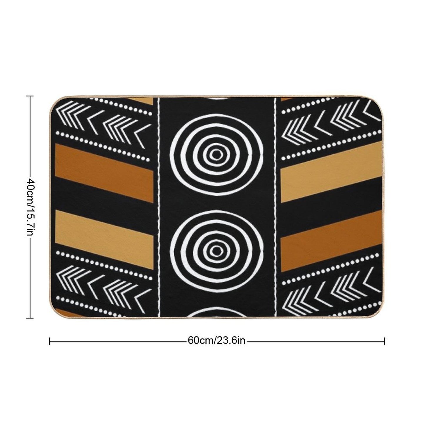 African Mud Cloth Artistry Art  Long-Lasting Bath Mat