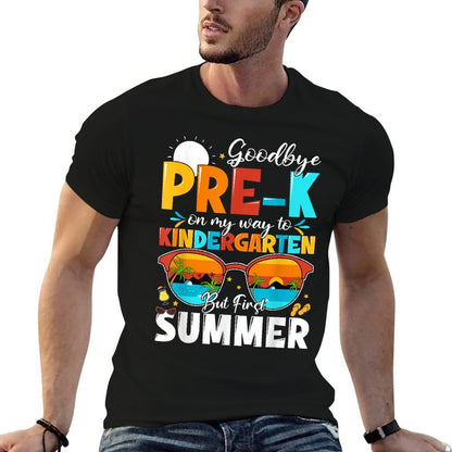 Goodbye Pre-k Graduation To Kindergarten Hello Summer Kids  Fade-proof Color T-Shirt