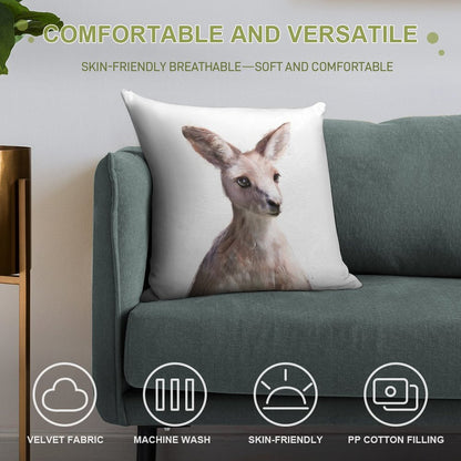 Little Kangaroo Soft Skin-Friendly Throw Pillow