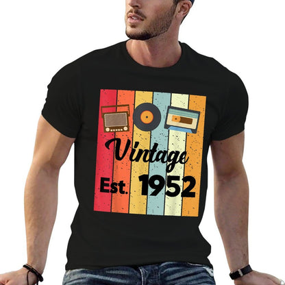 Music Tech 70th Birthday 70 Years Old Design  Rolled Sleeves T-Shirt