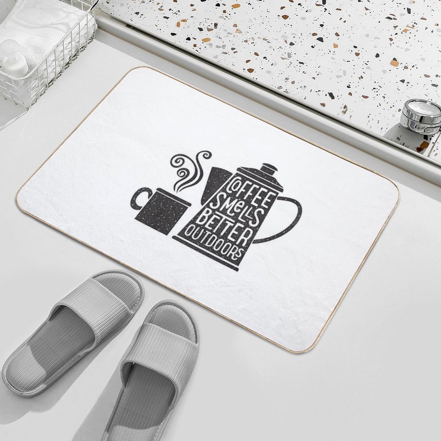 Coffee Smells Better  Absorbent Bath Mat